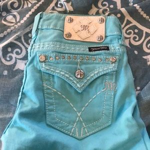 Baby blue skinny miss me jeans